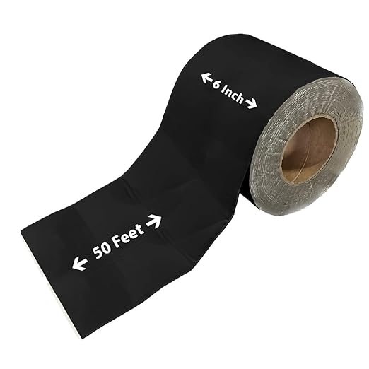 RV Roof Tape, 6" x 50' Black, RV Sealant Tape for Camper Roof Repair, Trailer Roof Sealant, Stop Camper Roof Leaks, UV-Resistant - Eternabond Equivalent (6" x 50', Black)