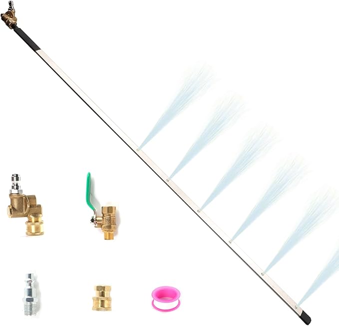 40 Inch Pressure Washer Wand for Car Radiator Cleaning Tools, Car Water Tank Cleaning Wand for Pressure Washer & Pressure Air Pump Flush Radiator Cleaning Wand Power Washer Wand with 6 Nozzle Tips