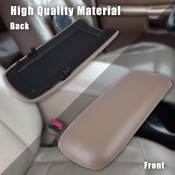 PIT66 Center Console Lid, Compatible with 1997-2000 Ford Explorer/1997-2001 Mercury Mountaineer/2001-2002 Ford Explorer Sport Trac Beige