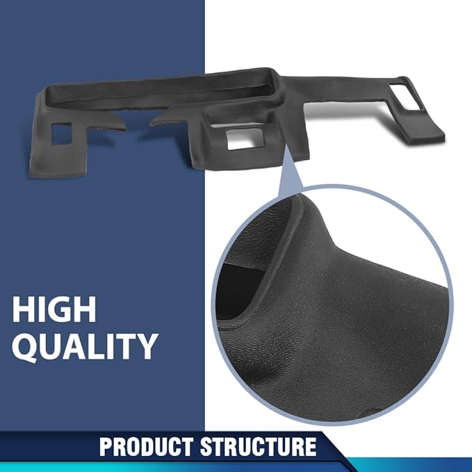 PIT66 Dash Cover Dashboard Panel Compatible with Pontiac Firebird Trans Am 1970 1971 1972 1973 1974 1975 1976 1977 1978 1979 1980 1981 Black