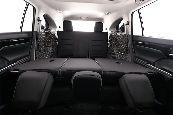 EKR Highlander Seat Covers for Toyota Highlander 2014 2015 2016 2017 2018 2019,2nd Row 40/60 Split,Car Seat Protectors for Trucks,Automotive Seat Covers Full Set-Neoprene(Black)