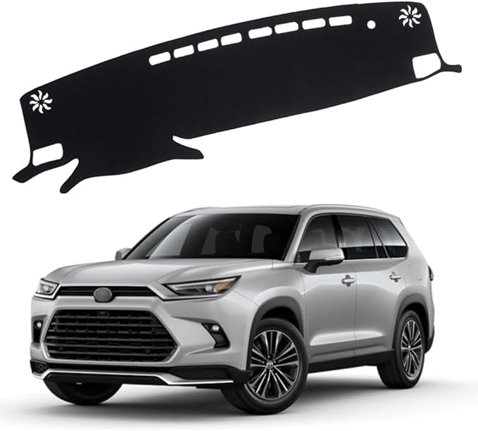 XITER Polyester Dashboard Cover Mat Carpet Dash Nonslip Sun Shade Mat Compatible For Toyota Highlander 2020 2021 2022 2023 2024 2025(Without HUD)