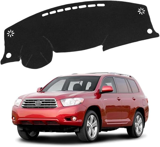 XITER Polyester Dashboard Cover Mat Carpet Dash Nonslip Sun Shade Mat Compatible For Toyota Highlander 2008 2009 2010 2011 2012 2013