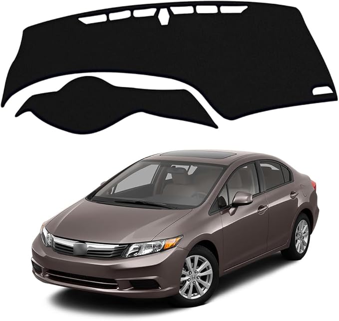 XITER Polyester Dashboard Cover Mat Carpet Dash Nonslip Sun Shade Mat Compatible For Honda civic 2012 2013 2014 2015.