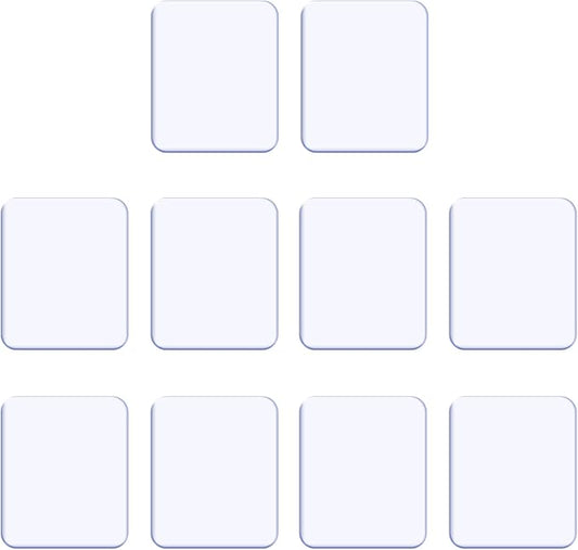 Sticky Gel Pads (10 Pack), As Seen On TV Removable Traceless Gripping Pad Washable Reusable Anti Slip Pad for Car Dashboard Office Home Stick Anything Anywhere, Clear