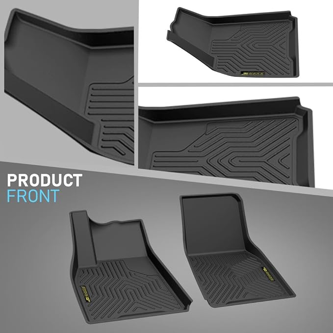 Floor Mats Compatible with Tesla Model Y 2020-2024 5 seat (Not for 7 Seat) TPE 6PCS Cargo Liners All Weather Automotive Liners Accessories