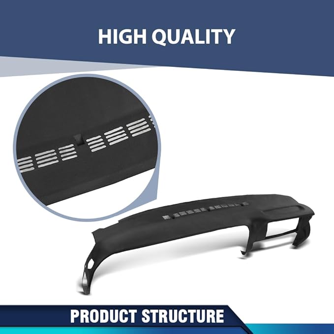 PIT66 Dash Cover Dashboard Compatible with Chevy & GMC Truck C/K 1500, Suburban, Tahoe, Yukon 1997-1999 Fit Chevy & GMC Truck C/K 2500/3500 1997-2000 Fit Cadillac Escalade 1999-2000 Black