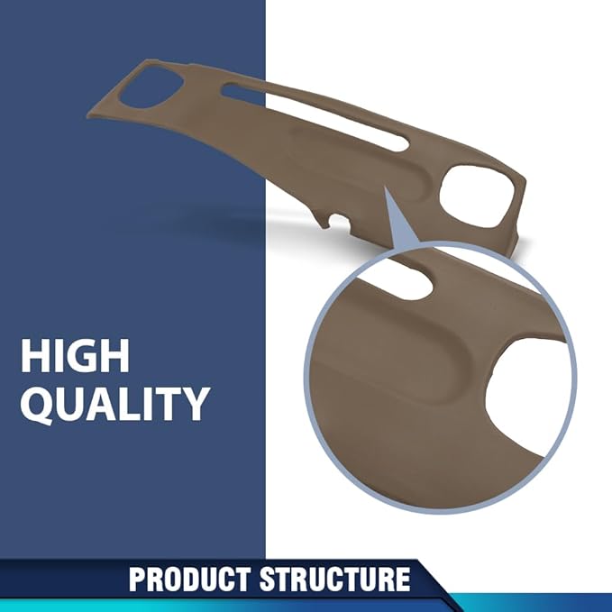 PIT66 Dash Bezel Cover Compatible with Chevy S10 Blazer GMC S15 Jimmy Pickup 1999 2000 2001 2002 Instrument Dashboard Panel Plastic Beige 18647SGR