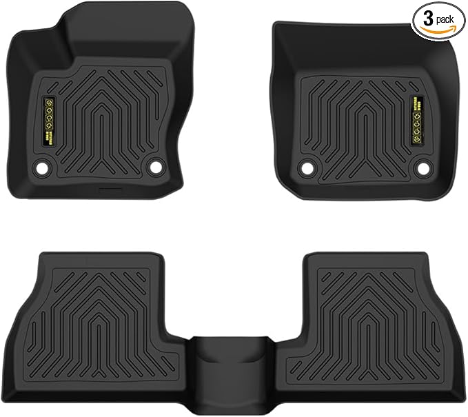TPE Floor Mats Fit Ford Focus 2012-2018 1st and 2nd Row Truck Accessories Cargo Liners All Weather Protection 3PCS