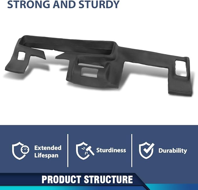 PIT66 Dash Cover Dashboard Panel Compatible with Pontiac Firebird Trans Am 1970 1971 1972 1973 1974 1975 1976 1977 1978 1979 1980 1981 Black