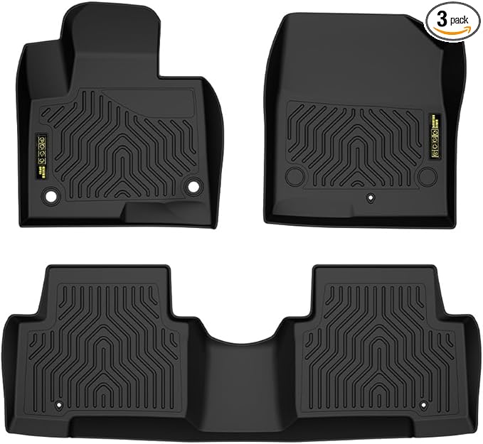 PIT66 Floor Mats Cargo Liners Compatible with Hyundai Santa Fe Sport 2013-2018 (Fit 5-Passenger Model only) (Heavy Duty) 3-Piece Premium All Weather Automotive TPE Liners