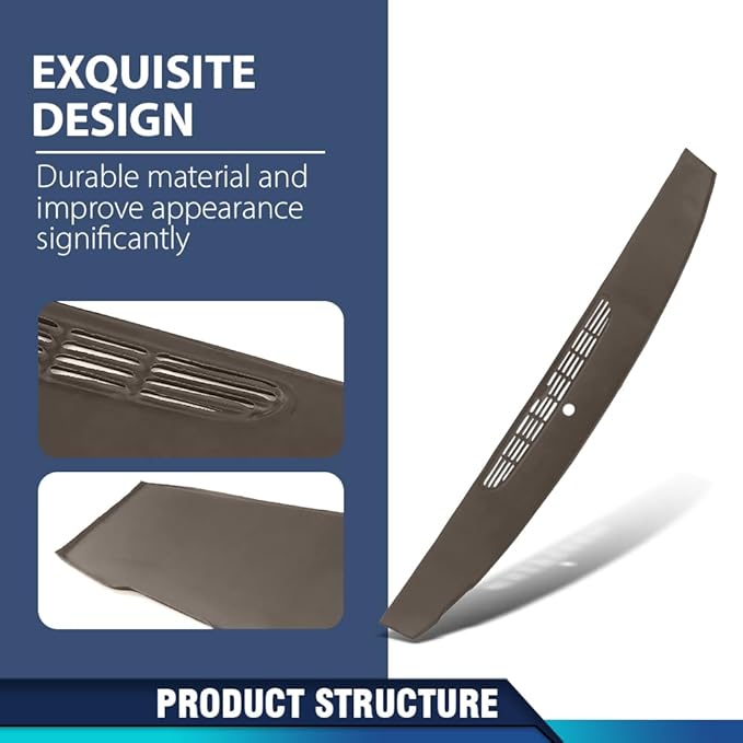 PIT66 Dash Panel Defrost Vent Dashboard, Compatible with Chevy Tahoe Avalanche Suburban & GMC Yukon/XL/Denal & Cadillac Escalade 2007-2014, Fit Chevy Silverado GMC Sierra 2007-2013 Brown