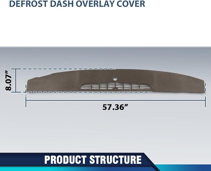 PIT66 Dash Panel Defrost Vent Dashboard, Compatible with Chevy Tahoe Avalanche Suburban & GMC Yukon/XL/Denal & Cadillac Escalade 2007-2014, Fit Chevy Silverado GMC Sierra 2007-2013 Brown