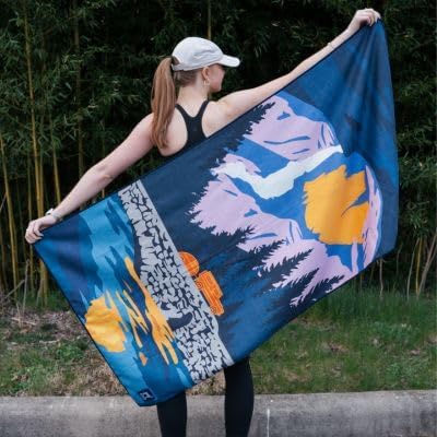 Sprints Athletic Running Towel, Full-Sized, Car Seat Cover - Performance Microfiber (Yosemite)