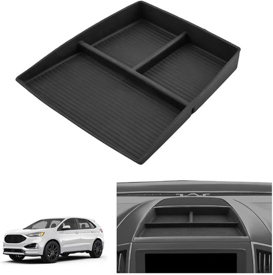 LUWU for 2024 Edge Dashboard Storage Tray - 2021 2022 2023 2024 Ford Edge 12-inch Behind Screen Organizer Center Console Display Box Dash Tray Edge 2024 Accessories (Only for 12" Screen)