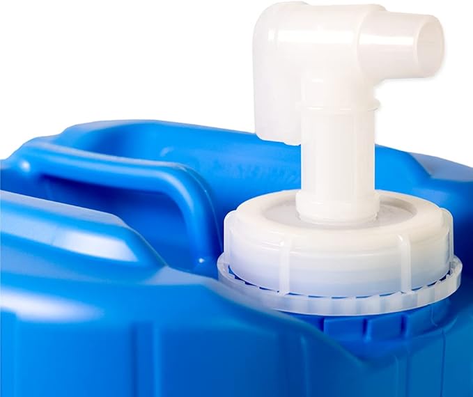 5 Gallon Stackable Water Containers (6-Pack) | 100% Food Grade, BPA-Free | Durable Indoor Outdoor Storage Large Water Jug | Camping Accessories, Survival Gear, Prepper Supplies