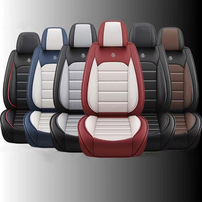 Leather Seat Cover for Toyota Corolla 2000-2024,Waterproof Soft Seat Covers,Interior Accessories Seat Covers Cushion Vehicle Protector Airbag Compatible(Classic Black,2PCS Front)