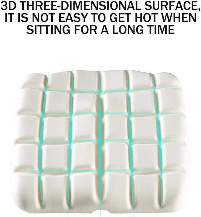 Leather Car Memory Foam Heightening Seat Cushion for Short People Driving, Hip(Coccyx/Tailbone) and Lower Back Pain Relief Butt Pillows, Adult Booster Seat for Car,Truck,SUV, Office Chair.