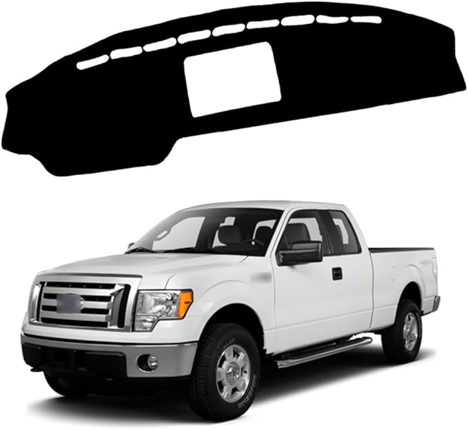 XITER Polyester Dashboard Cover Mat Carpet Dash Nonslip Sun Shade Mat Compatible For Ford 2009-2014 F150(Without HUD).