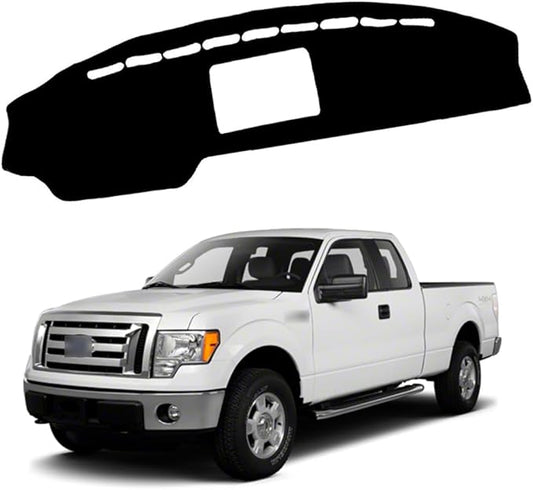 XITER Polyester Dashboard Cover Mat Carpet Dash Nonslip Sun Shade Mat Compatible For Ford 2009-2014 F150(Without HUD).