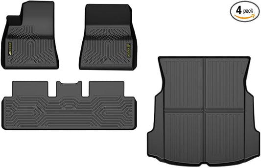 ANDPLAY TPE Floor Mats Liners 4PCS Compatible with Tesla Model 3 2017 2018 2019 2020 2021 2022 2023 All Weather Protection Black Floor Liners alfombras para carro