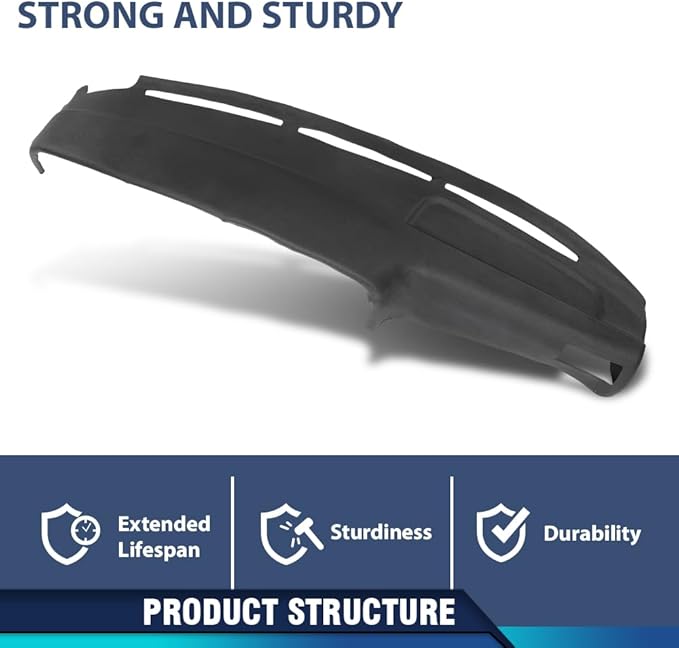 PIT66 Dash Cover Dashboard Panel Compatible with Toyota 4Runner Pickup 1989 1990 1991 1992 1993 1994 1995 Black