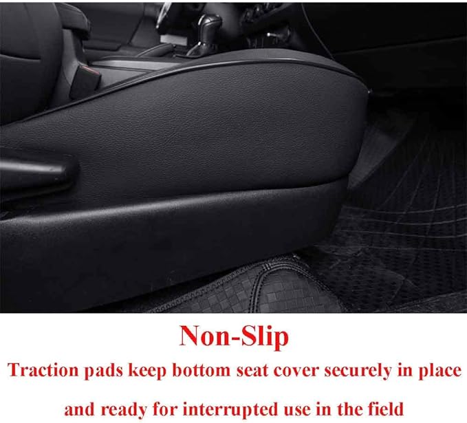 EKR Custom Fit Tacoma Car Seat Covers for Select Toyota Tacoma 2016 2017 2018 2019 2020 2021 2022 2023 Double Cab/Crew Cab -Full Set,Leather(Black)