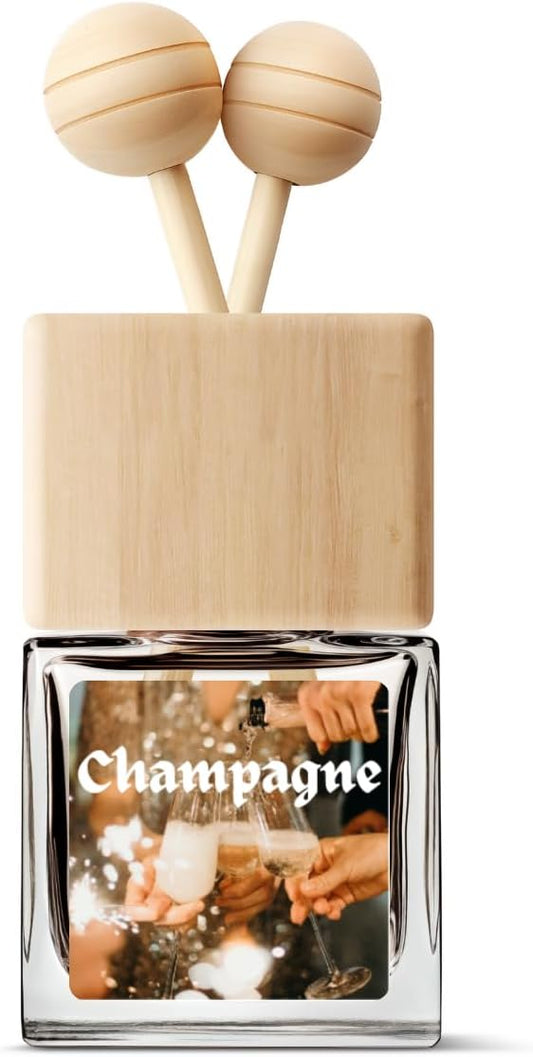 Air Freshener | Champagne Toast Scent for Women & Men | Long Lasting Fragrance | Car Vent Clip Diffuser (Clear)