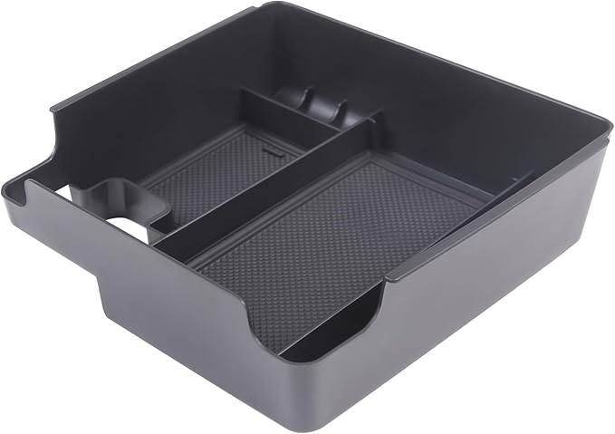 Aunginsy Armrest Box Storage Box Compatible with Nissan Frontier 2022-2024 2025 Pickup Truck Center Console Organizer Tray Armrest Storage Box Secondary Container Insert with Mat Interior Accessories