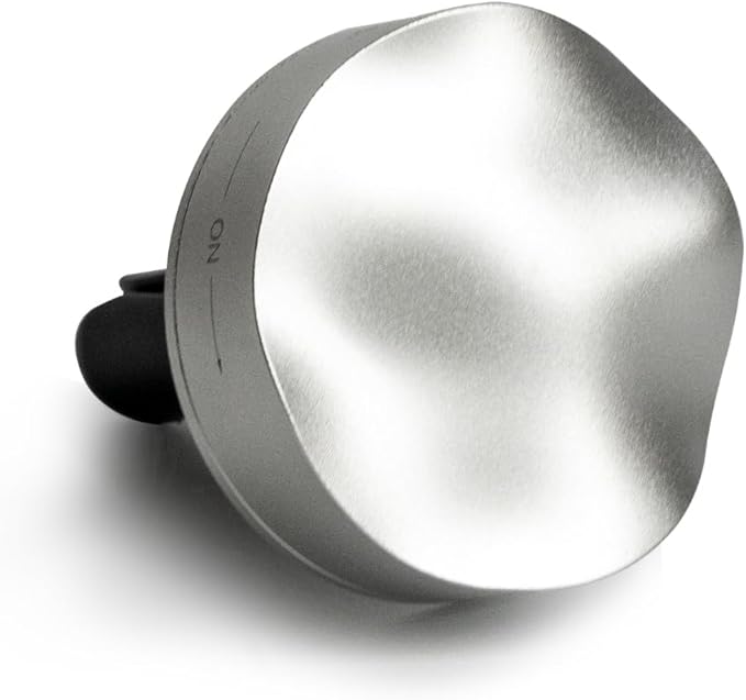 THEDOTS Metal Wave Car Air Freshener Vent Clip, Frosted Ebony, Water Ripple Design, Long-lasting Fragrance, Gift for Drivers