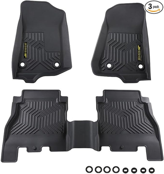 ANDPLAY TPE Floor Mats Liners Compatible with Jeep Wrangler JL Unlimited 4 Door Only 2018 2019 2020 2021 2022 2023 2024 (Not Fit JK or 4XE) All Weather Protection Floor Liners alfombras para carro