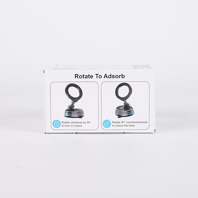 Vacuum Magnetic Phone Holders for Your Car, Upgraded Nano Gel Suction Car Phone Holder, 360° Adjustable Car Phone Mount for MagSafe, Foldable Phone Mount for Car for iPhone & Android