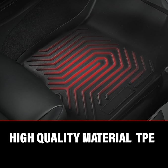 ANDPLAY TPE Floor Mats Liners Compatible with Honda Civic 2022-2025/ Acura Integra 2023 2024 2025（Fit Rear Seats Wthout USB Ports） All Weather Protection Black Floor Liners alfombras para carro