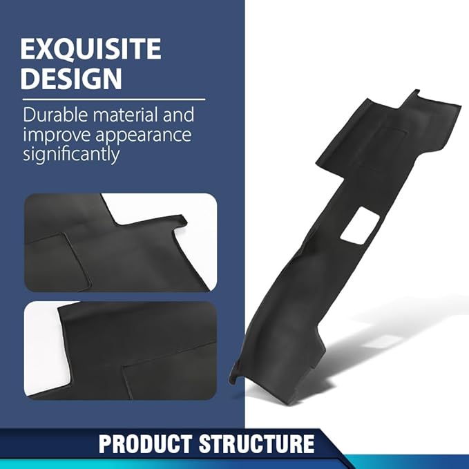 PIT66 Dash Bezel Cover Compatible with Toyota 4Runner 2003-2009 Black Plastic Dashboard Instrument Panel