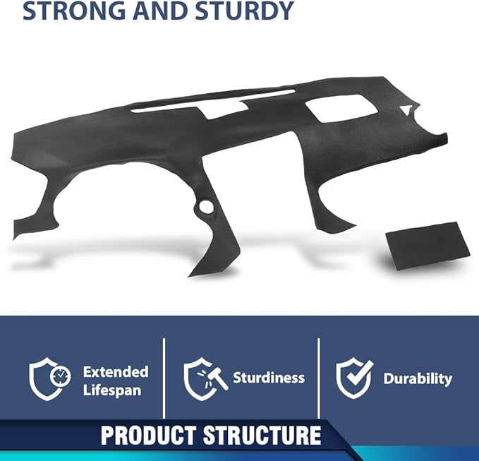 PIT66 Dash Cover Dashboard Panel Compatible with LX IS250/IS350 C 2010 2011 2012 2013, Fit LX IS250/IS350 Base 2006 2007 2008 2009 2010 2011 2012 2013 Black