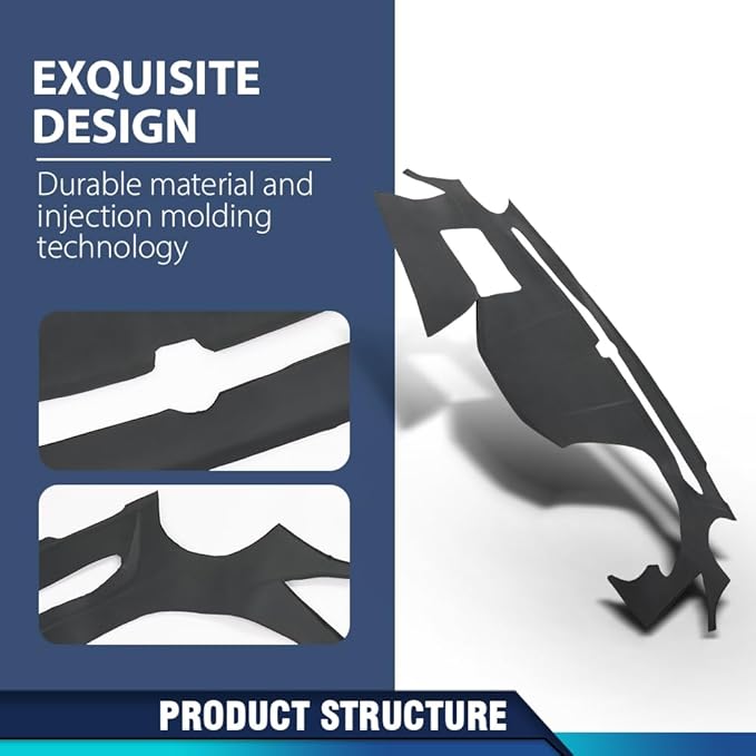 PIT66 Dash Cover Dashboard Bezel, Compatible with Hyundai Sonata 2011 2012 2013 2014 Dark Gray Instrument Panel