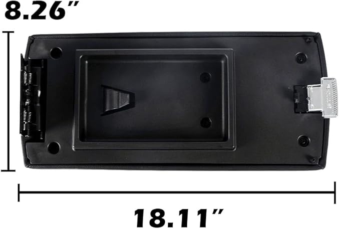 PIT66 Center Console LID, Compatible with Ford Flex 2013-2017, Armrest Cover, Black EA8Z7406024AB DA8Z7406024AC