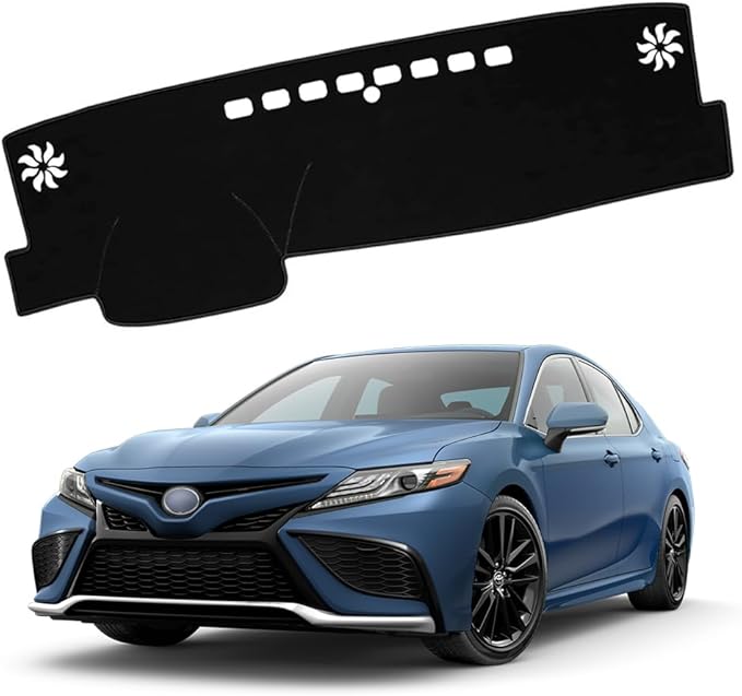 XITER Polyester Dashboard Cover Mat Carpet Dash Nonslip Sun Shade Mat Compatible For Toyota CAMRY 2018 2019 2020 2021 2022 2023 2024