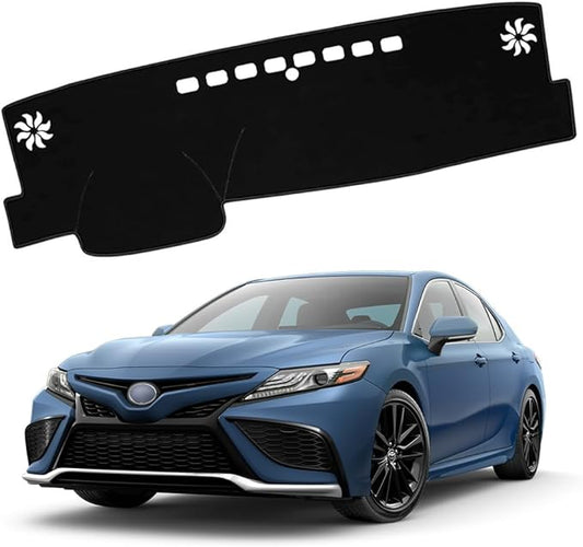 XITER Polyester Dashboard Cover Mat Carpet Dash Nonslip Sun Shade Mat Compatible For Toyota CAMRY 2018 2019 2020 2021 2022 2023 2024