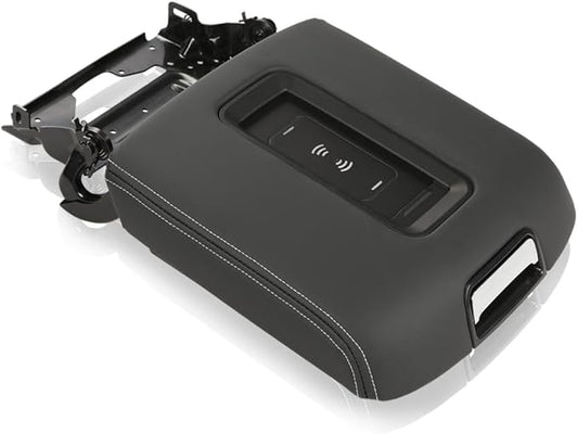 PIT66 Center Console Armrest Lid Compatible with Chevy Tahoe/Suburban/GMC Yukon/Yukon XL 2015 2016 2017 2018 2019 Black Console Cover Armrest Lid 0227083AA L0227083AA