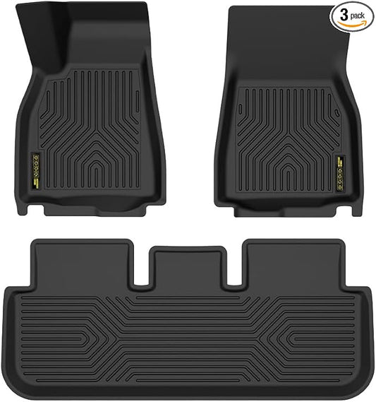 ANDPLAY TPE Floor Mats Liners 3PCS Compatible with Tesla Model S 2021 2022 2023 2024 All Weather Protection Black Floor Liners alfombras para carro