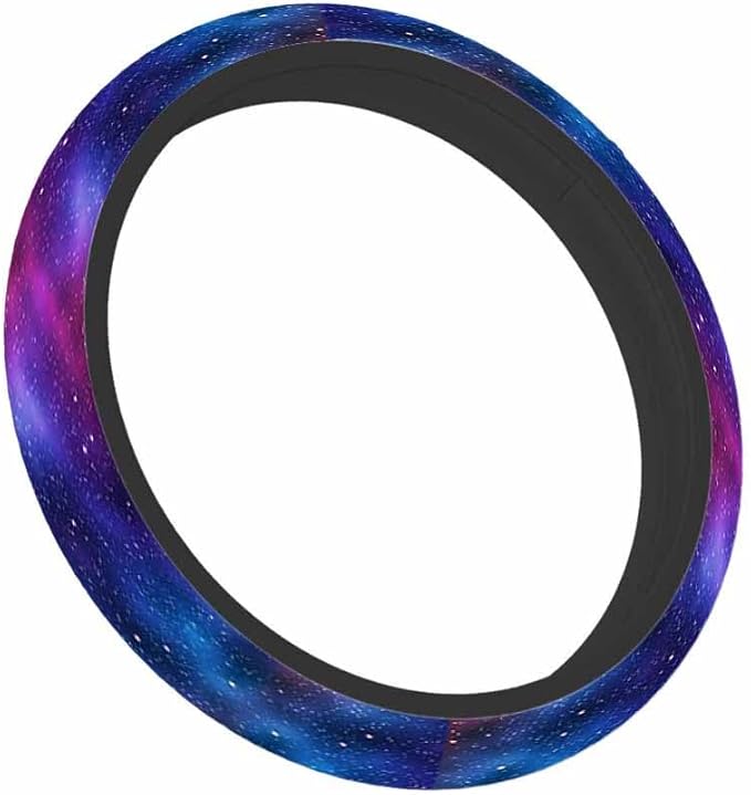 Starry Sky Car Steering Wheel Cover Starry Space Steering Wheel Cover Car Decor Suitable for Most Vehicles Including Trucks and SUV