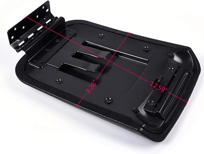 PIT66 Center Console Armrest Lid with Latch Compatible with Ford Mustang 2005-2009 Replacement 5R3Z6306024AAC Black