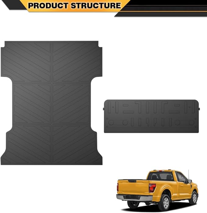TPE Floor Mats Cargo Liners Compatible with Ford F150 2021-2025 (2PCS) All-Weather Protection alfombras para carro