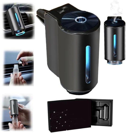 Smart Car Air Freshener with Three Adjustable,2025 New Smart Car AirS Freshener Diffuser Long Lasting, Air Freshener Vent Clips for Car Office Home Bedroom (Diffuser+1Pc Cologne)