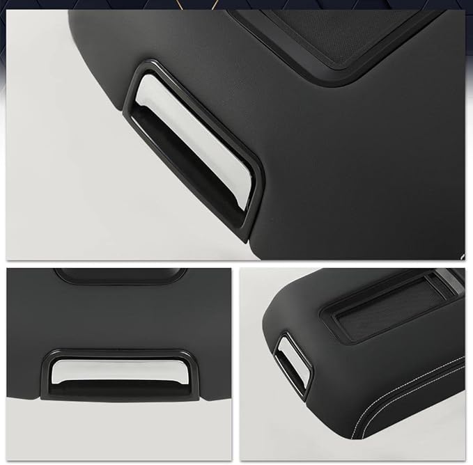 PIT66 Center Console Armrest Lid Compatible with Chevy Tahoe/Suburban/GMC Yukon/Yukon XL 2015-2019 Console Cover Armrest Lid Brown 0227083AA L0227083AA Black
