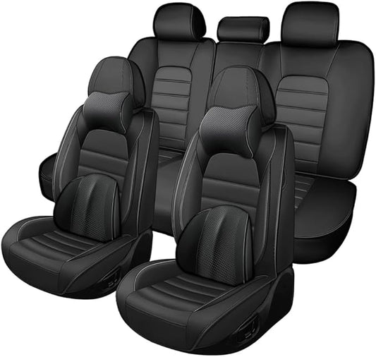 5 Seat Covers Fit for Acura Integra 2023-2026, Waterproof Premium Leather Automotive Accessories Seat Protectors Seat Cushions Wear-Resistant Car Seat Covers(Classic Black,Full Deluxe)