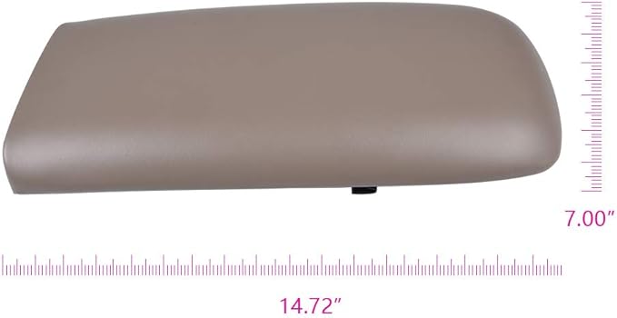 PIT66 Center Console Lid, Compatible with 1997-2000 Ford Explorer/1997-2001 Mercury Mountaineer/2001-2002 Ford Explorer Sport Trac Beige