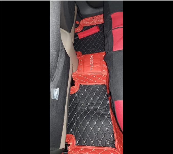 YaruicarCustom Car Floor Mats for 99.99% Sedan SUV Sports Car Men Women Protection Full Coverage Pads Anti-Slip Leather Floor Lining All Weather Car Floor Mats (Black Purple 2)