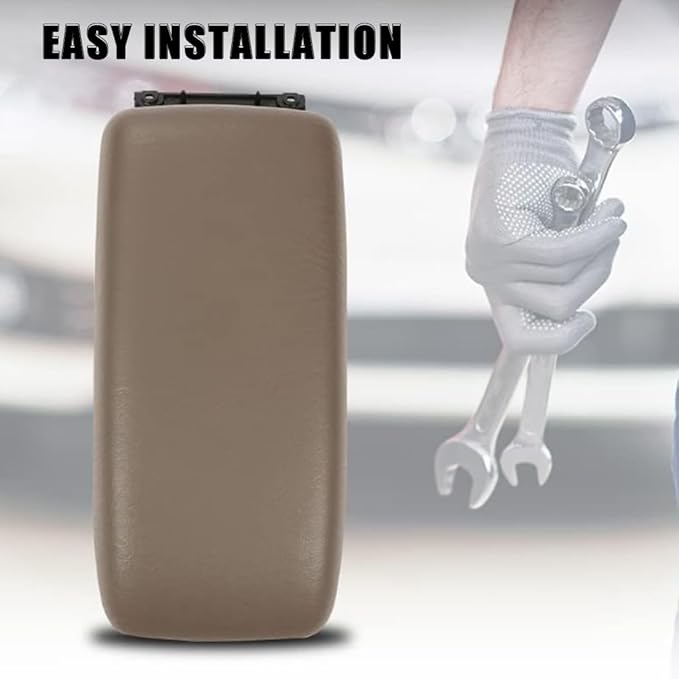 PIT66 Center Console Lid, Compatible with 1997-2000 Ford Explorer/1997-2001 Mercury Mountaineer/2001-2002 Ford Explorer Sport Trac Beige